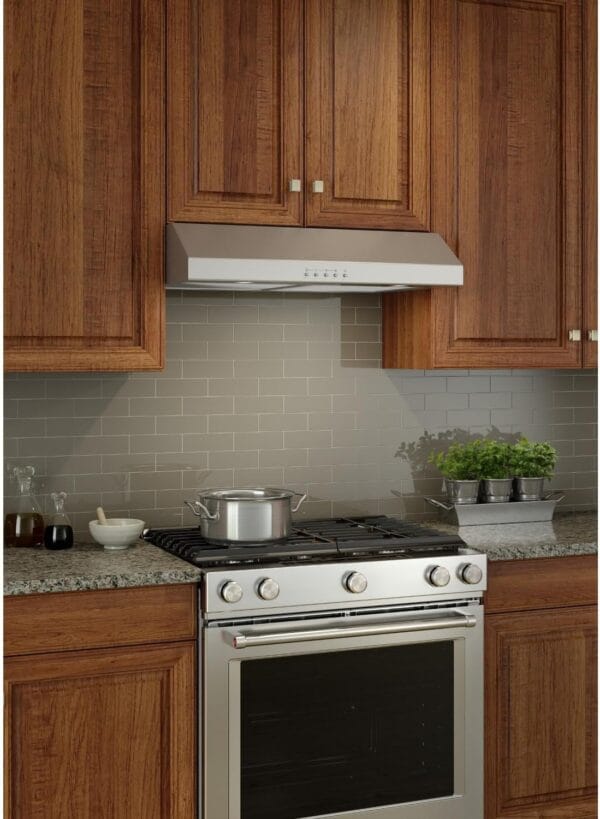 Three-Speed Under-Cabinet Range Hood, Stainless Steel