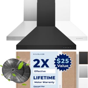 Best 30-Inch Matte Black Wall Mount Range Hood, Ducted/Ductless Convertible