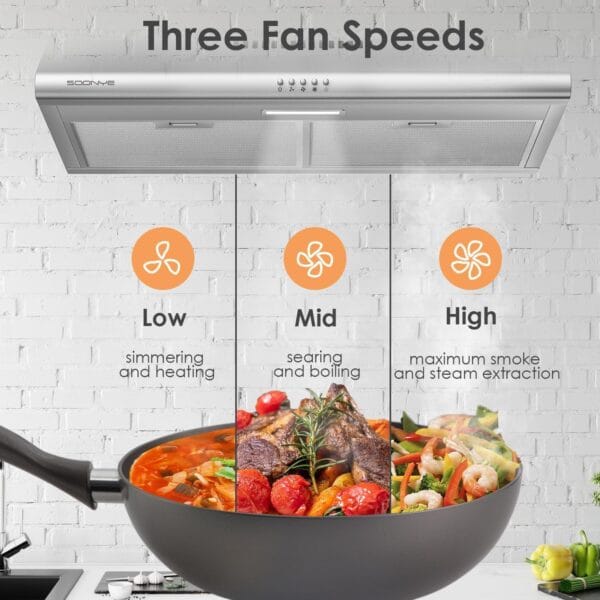 30-inch stainless steel under cabinet range hood